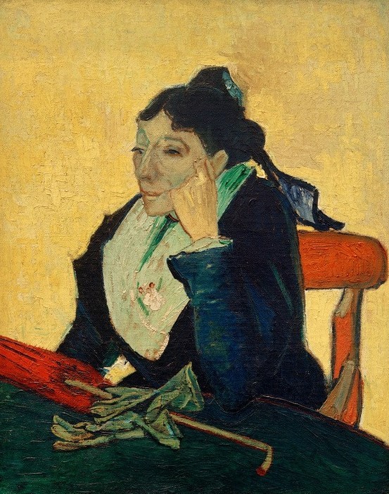 Vincent van Gogh, L’Arlésienne (Frau,Handschuh,Mensch,Volkskunde,Impressionismus,Portrait,Regenschirm,Niederländische Kunst,Kopf Stützen,Land Und Leute)