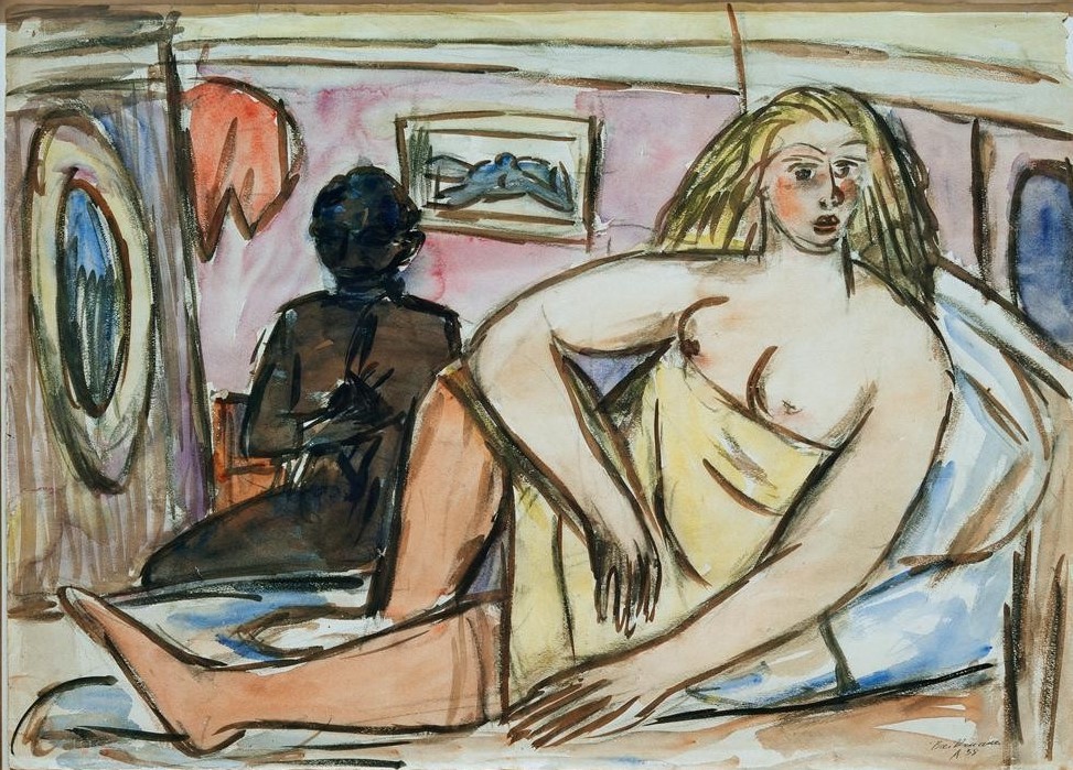 Max Beckmann, Liegende Frau (Kunst,Mensch und Gesellschaft)