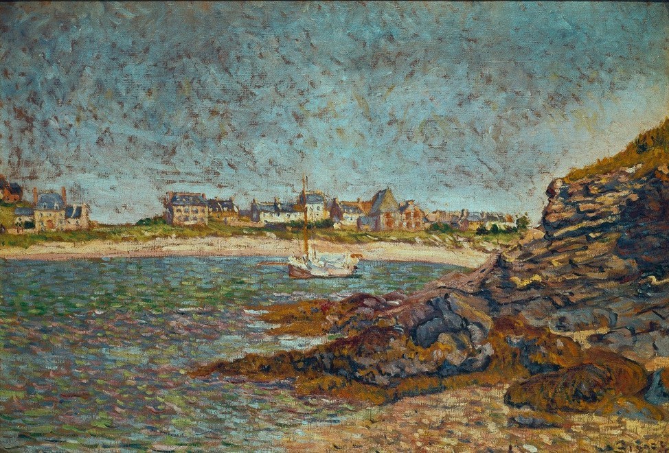 Paul Signac, St. Briac, Hafenansicht (Hafen,Küste,Landschaft,Impressionismus,Pointillismus,Französische Kunst)