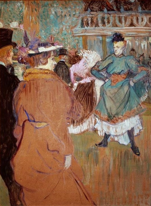 Henri de Toulouse-Lautrec, Im Moulin Rouge: Der Beginn der Quadrille (Gastronomie,Kabarett Und Variete,Nachtleben,Quadrille,Tänzerin,Tanz,Impressionismus,Tanzlokal,Nachtlokal,Französische Kunst,Zuschauen,Jahrhundertwende,Zuschauerin,Vergnügungslokal)