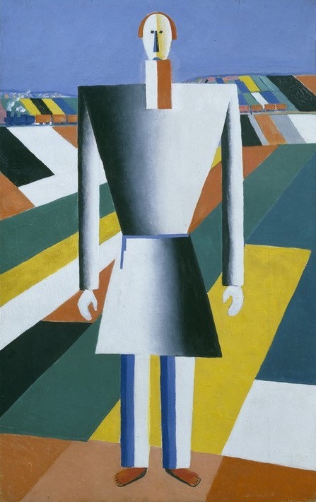 Kasimir Malewitsch, The Farmer (Kunst,Mann,Museum,Geometrisch,Galerie,Futurismus,Feld,Innenansicht,Kubofuturismus,Landwirtschaft,Agrikultur)