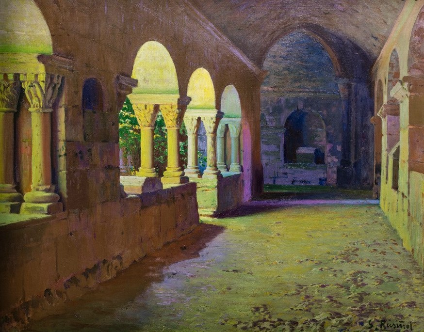 Santiago Rusinol, Der Kreuzgang von St. Benet de Bages (Architektur,Kunst,Stift,Kreuzgang,Romanik,Nonne,Spanische Kunst,Katalanische Kunst,Wehrkloster)