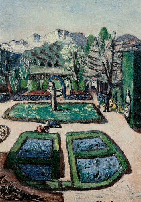 Max Beckmann, Gartenlandschaft im Frühling (Kunst,Natur)