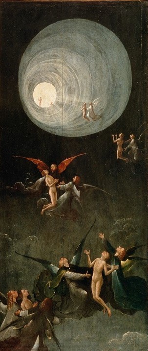 Hieronymus Bosch, Der Aufstieg in das himmlische Paradies (Christentum,Engel,Religion,Tunnel,Renaissance,Paradies,Selige,Phantastische Kunst,Niederländische Kunst,Licht,Leben Nach Dem Tode,Himmelreich,Schweben,Jenseitsvorstellungen)