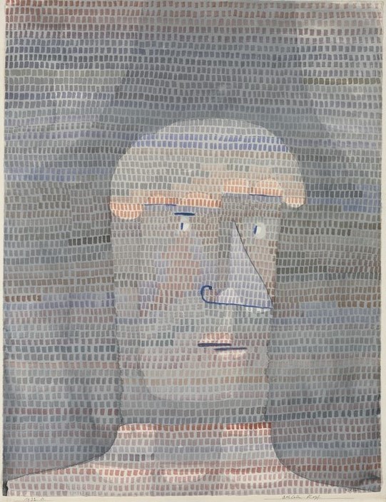 Paul Klee, Athletenkopf (Sportler,Mann,Portrait,Athlet,Kopf,Nase)