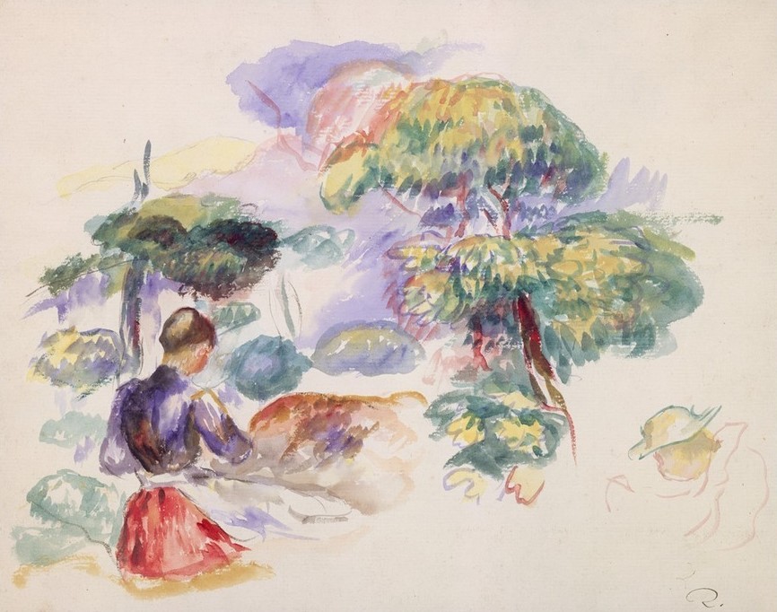 Pierre-Auguste Renoir, Landscape with a Girl