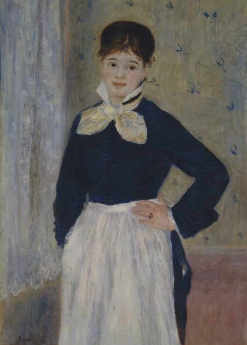 Pierre-Auguste Renoir, Eine Kellnerin in Duval’s Restaurant (Frau,Portrait,Schürze,Kellnerin)