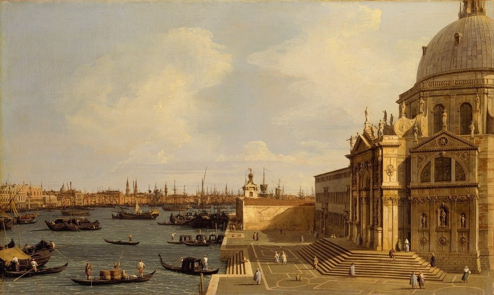 Giovanni Antonio Canaletto, Venice: Santa Maria della Salute (Venedig, Städte, Italien, Paläste, Architektur, Barock, Vedute, Klassiker, Wunschgröße, Wohnzimmer)