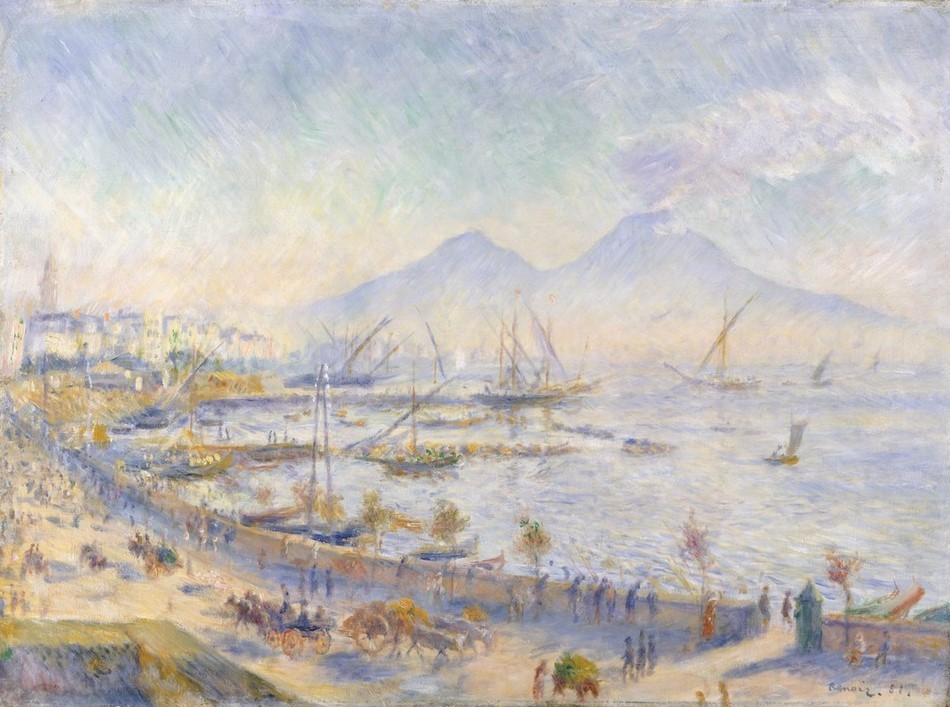 Pierre-Auguste Renoir, Die Bucht von Neapel (Schiff,Stadtansicht,Bucht)