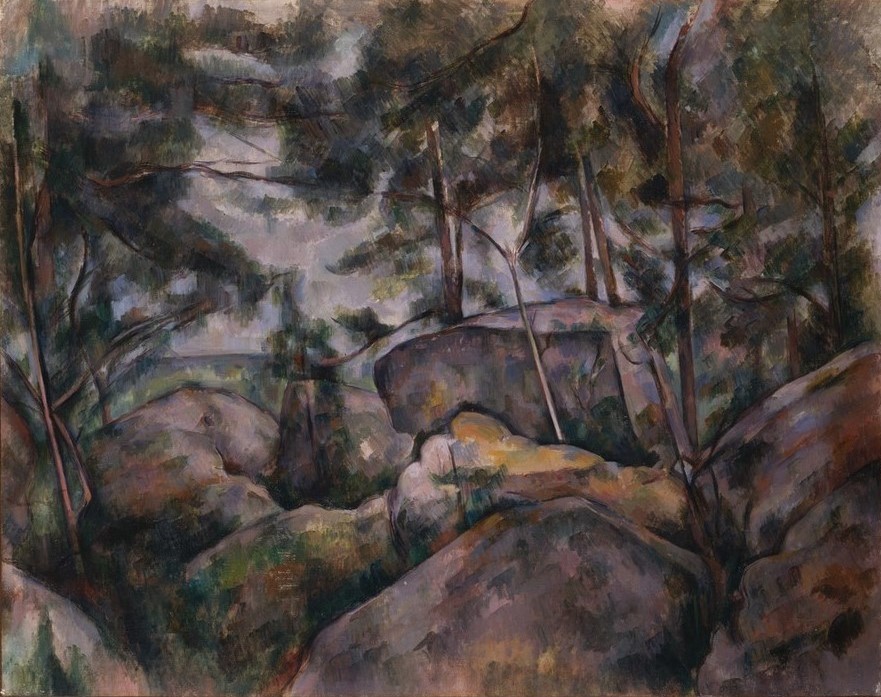 Paul Cézanne, Felsen im Wald (Landschaft,Wald,Baum,Felsen)