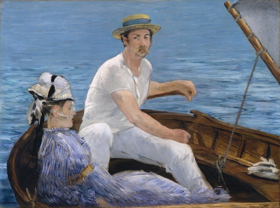 Edouard Manet, Bootsfahrt (Boot,Frau,Mann,Paar,Bootsfahrt)