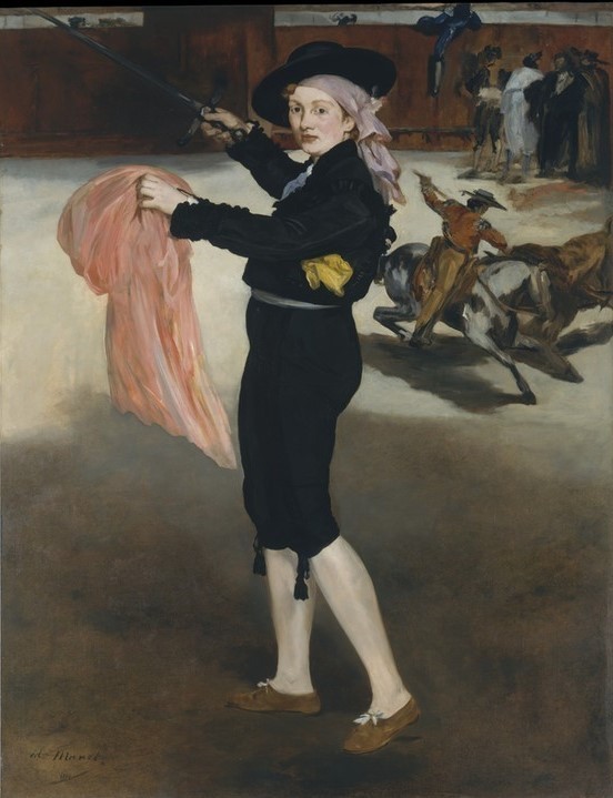 Edouard Manet, Mademoiselle V. . im Kostüm eines Espada (Arena,Degen,Pferd (Tier),Stierkampf,Kostüm (Verkleidung),Matador)