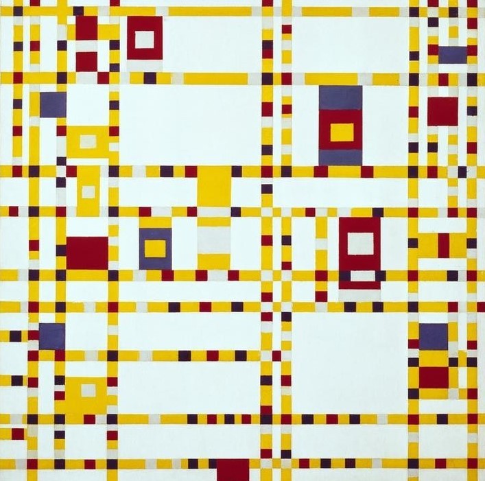 Piet Mondrian, Broadway Boogie-Woogie (Jazz,Tanz,Abstrakte Kunst,Niederländische Kunst,Bewegungsablauf,Rhythmik,Boogie-Woogie,Neo-Plastizismus,Dynamik)