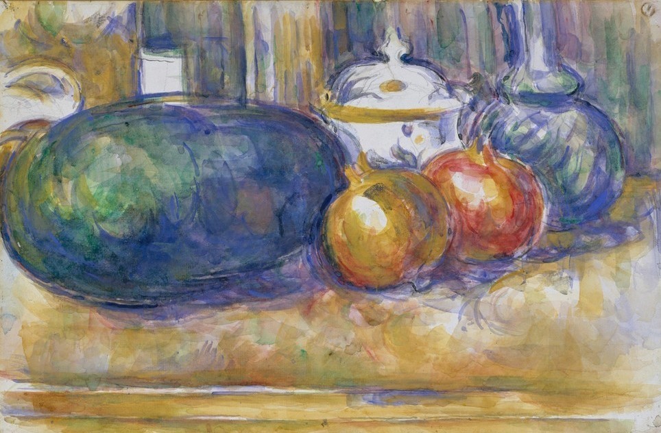 Paul Cézanne, Still-Life with a Watermelon and Pomegranates