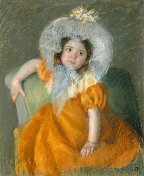 Mary Cassatt, Margot in Orange Dress