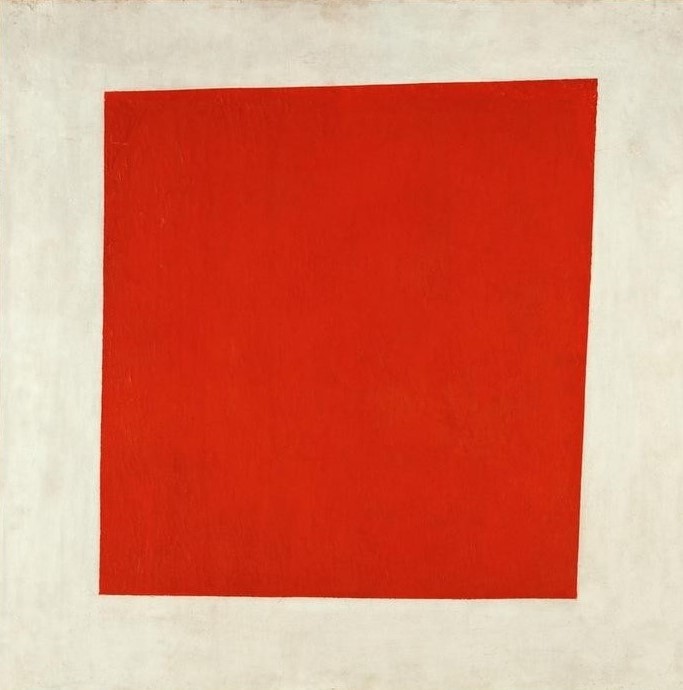 Kasimir Malewitsch, Rotes Viereck (Geometrie,Sowjetische Kunst,Revolution (Allgemein),Abstrakte Kunst,Stadtansicht,Suprematismus,Ukrainische Kunst,Rot,Viereck)