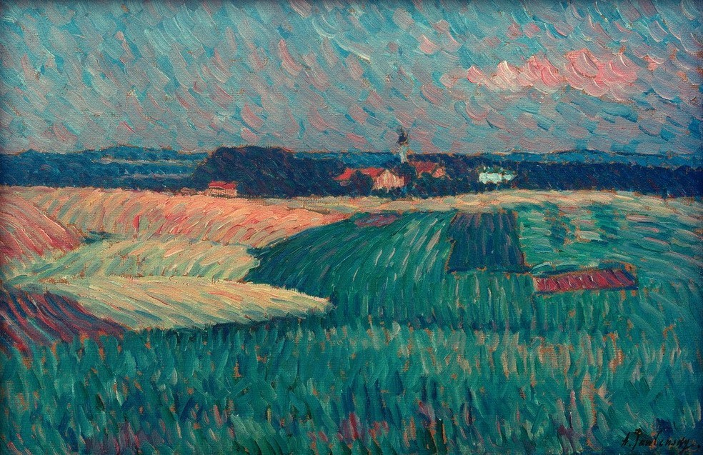 Alexej von Jawlensky, Dorf in Bayern (Wasserburg / Kirch–Eisselfing)  (Orte und Reise