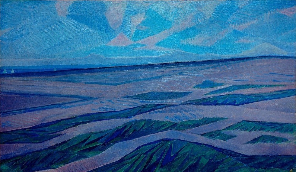 Piet Mondrian, Duinlandschap (Kunst,Landschaft,Meer,Fauves,Düne,Niederländische Kunst,Abstraktion)