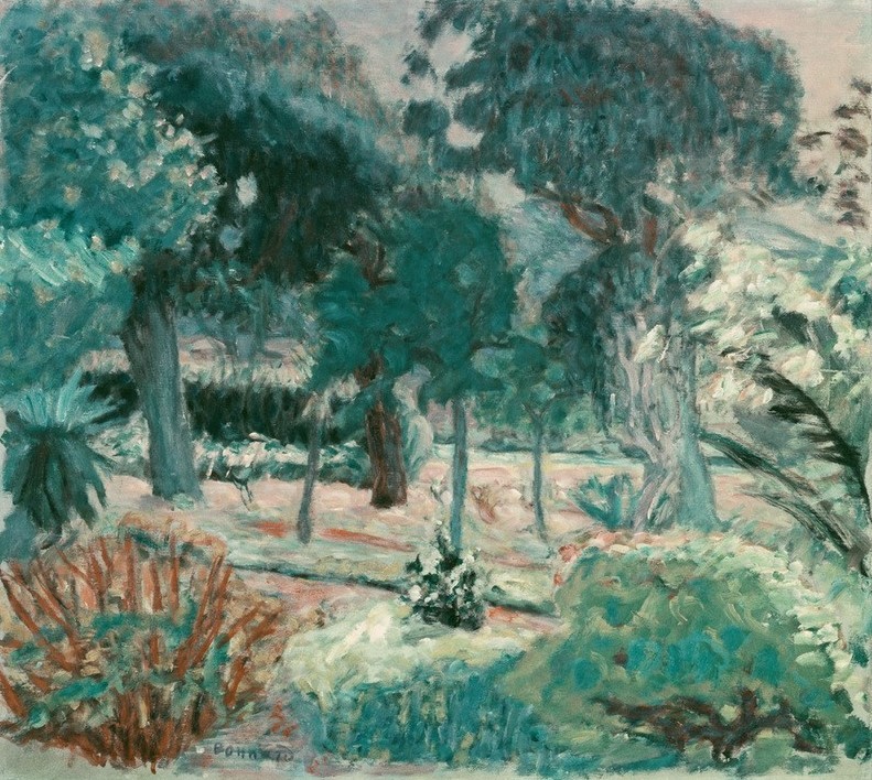 Pierre Bonnard, Le jardin dans Le Var (Saint-Tropez, la Villa Joséphine) (Kunst,Landschaft,Park,Impressionismus,Französische Kunst,Nabis,Garten)