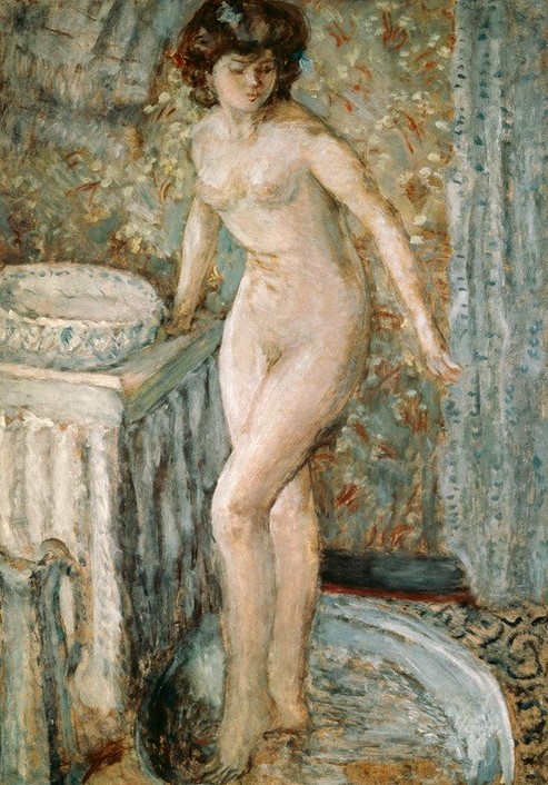 Pierre Bonnard, Akt bei der Toilette (Körperpflege,Bad,Frau,Kunst,Impressionismus,Akt,Französische Kunst,Nabis,Jahrhundertwende,Zuber)