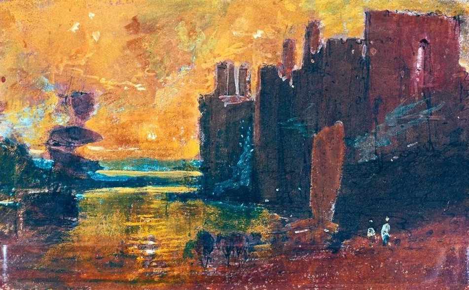 JOSEPH MALLORD WILLIAM TURNER, Caernarven Castle at sunrise (Schloss)