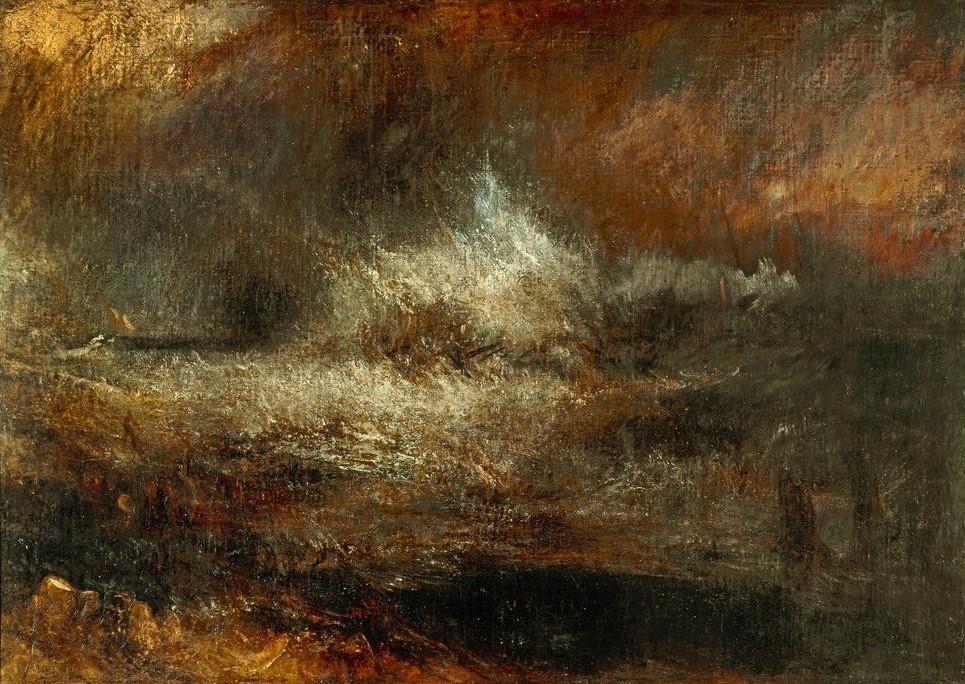 JOSEPH MALLORD WILLIAM TURNER, Stürmische See mit Wrack
Stormy Sea with Blazing Wreck