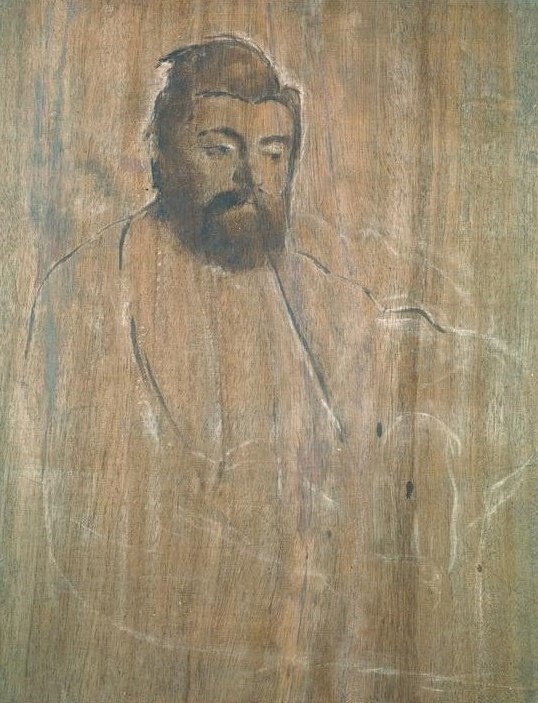 Edgar Degas, Portrait d’homme (Probablement Valpinçon) (Kunst,Mann,Mensch,Impressionismus,Bart,Portrait,Französische Kunst)