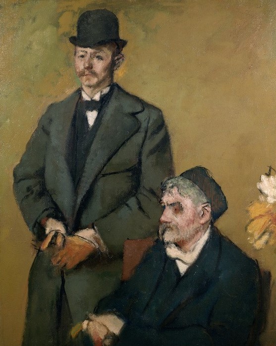 Edgar Degas, Bildnis der Herren Henri und Alexis Rouart (Gruppenbild,Herrenmode,Ingenieur,Kunst,Mann,Vater,Impressionismus,Vater Und Sohn,Portrait,Freund,Französische Kunst,Sohn,Alter Mann,Jahrhundertwende,Doppelportrait)