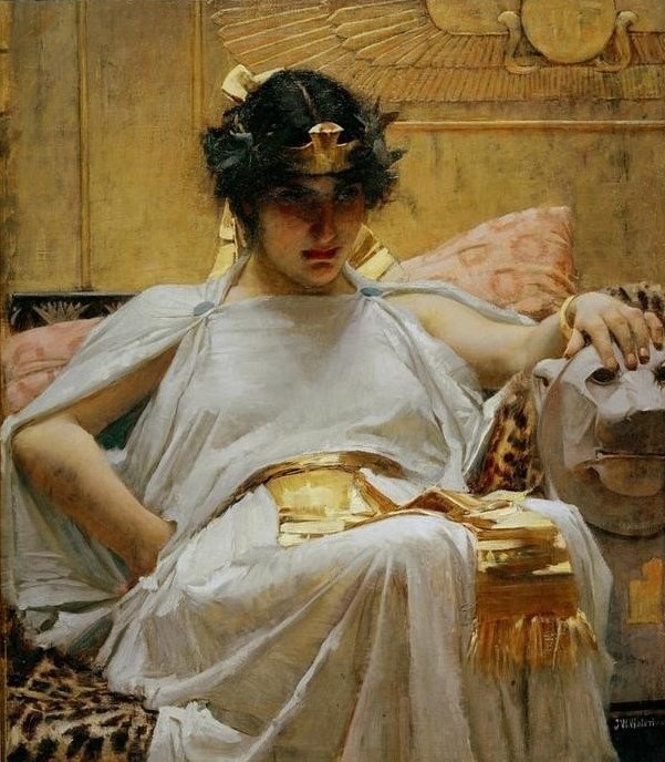 John William Waterhouse, Cleopatra (Königin, Femme Fatale,  Präraffaeliten, Historienmalerei, Altes Ägypten, persönlichkeiten, Pharaonin, Klassiker, Wunschgröße)