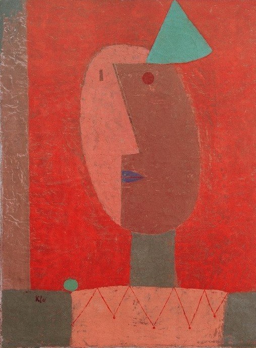 Paul Klee, Clown (Bauhaus,Deutsche Kunst,Fahrendes Volk,Gesellschaft,Kunst,Mensch,Narr,Portrait,Clown,Der Blaue Reiter,Abstrakte Kunst,Schweizerische Kunst,Abstraktion)