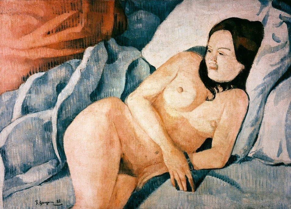 Paul Gauguin, Le modèle (Bett,Frau,Kunst,Impressionismus,Akt,Französische Kunst,Schule Von Pont-Aven)