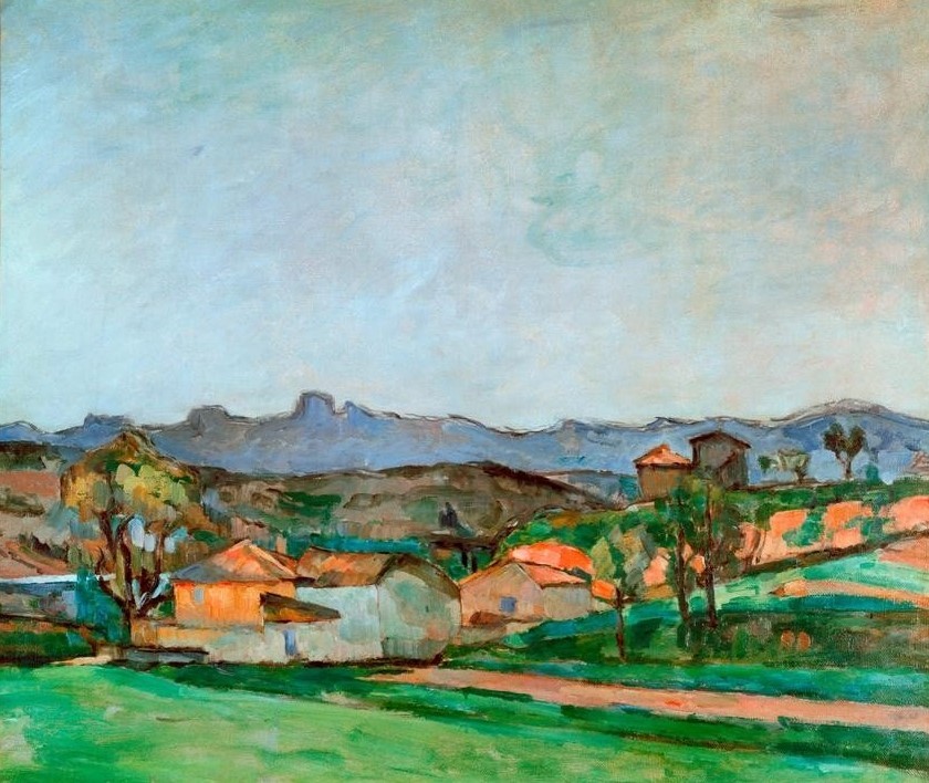 Paul Cézanne, Paysage provençale (Dorf,Landschaft,Impressionismus,Französische Kunst)
