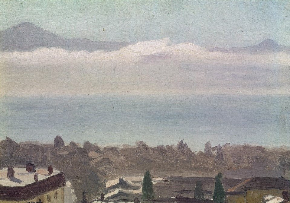 Albert Marquet, Lausanne et le lac (Kunst,Landschaft,Wolke,See,Nebel,Französische Kunst)