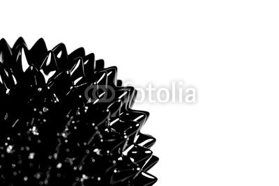 klauskreckler, Ferrofluid (magnet, magnetisch, magnetismus, flüssig, öl, igel, schwarz, weiß, abstrakt, bejahrt, amorph, close-up, einfachheit, metall, dunkel, effekt, eisen, flüssigkeit, feld, kegel, industrie, makro, muster, nano, technologie, nanotechnologie, pool, physi)