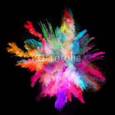Lukas Gojda, Launched colorful powder. (farbe, bunt, backgrounds, abstrakt, schwarz, staub, weiß, isoliert, kreativ, textur, wolken, blau, malen, tinte, explodiert, platsch, close-up, tapete, niemand, explosion, spritzer, gischt, esche, rot, verdammt, veilchen, lila, gelb, pulver, zusammenlegun)