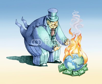 nuvolanevicata, global warming (hitze, feuer, welt, brennen, ökologie, umweltverschmutzung, ethisch, moralisch, geld, kapitalismus, egoismus, global, qualität, luft, abbildung, backgrounds, konzept, surreal, fantasy, charakter, cartoons, sarkasmu)