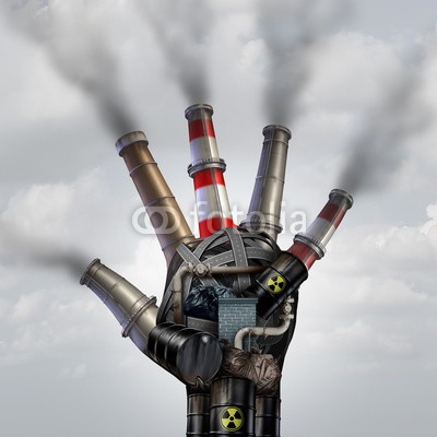 freshidea, Man Made Pollution (umweltverschmutzung, verunreinigt, raffinerie, petrochemisch, dampf, hand, stop, kräfte, kohle, regen, brennstoff, monoxid, verschmutzt, giftstoff, vergiftet, atmosphäre, methan, kohle, symbol, kopf, umwelt-, stapel, ökologie, verunreinigung, katastroph)