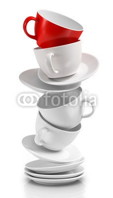 fotomek, Kaffeekonsum (3d, tassen, genuß, highlight, kaffeetasse, aroma, geschmack, geschirr, brotzeit, koffein, pause, china, stapel, büro, frühstücken, unterteller, teller, trinken, spaß, geniessen, espresso, sich zurückziehen, extra, einzigartig, weiß, business, chao)