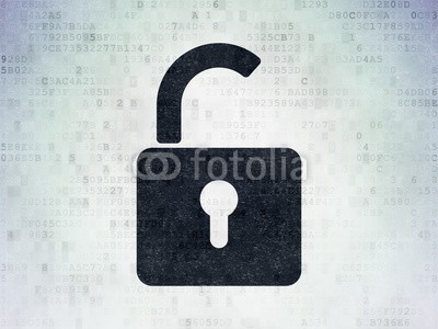 Maksim Kabakou, Data concept: Opened Padlock on Digital Paper background (backgrounds, papier, computer, textur, icon, technologie, web, malen, sicherheit, meldung, network, key, digitales, innovation, schwarz, safety, zeichnung, auskunft, verschließen, daten, weiß, tresor, schutz, connection, symbol, technische universitä)
