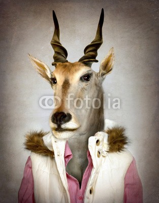 cranach, Goat in clothes. Digital illustration in soft oil painting style (menschlich, kleidung, ziege, foto, beeindruckend, niemand, montage, säugetier, pelz, glamour, charakter, umformung, leute, karte, grau, gestalten, garniert, kreativ, anthropomorphismus, frau, spassig, mädchen, kühl, lei, blick, entwerfen, frau, stad)