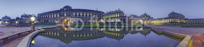 Blickfang, Zwinger Dresden beleuchtet Panorama (dresden, nacht, beleuchtet, historisch, lampe, licht, deutsch, sehenswürdigkeit, panorama, architektur, denkma)