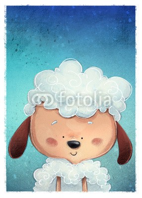 cirodelia, oveja feliz (schaf, kind, lamm, wolle, bauernhof, tier, lamm, hübsch, freudig, freudig, zeichnung, textur, bauer, landwirtschaft, gesicht, isoliert, ausschnit)