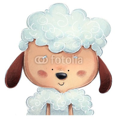 cirodelia, oveja feliz (schaf, kind, lamm, wolle, bauernhof, tier, lamm, hübsch, freudig, freudig, zeichnung, textur, bauer, landwirtschaft, gesicht, isoliert, ausschnit)