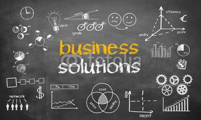 Coloures-pic, Business Solutions (business, lösung, lösung, ideen, erfolg, consulting, marketing, strategie, dienstleistungen, planes, start, konzept, innovation, karriere, work, bibel, text, schultafel, symbol, zeichne)