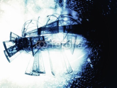 zeber, 3D futuristic background (virtuell, abstrakt, backgrounds, konzept, tiefe, 3d, leuchten, tapete, viereck, explodieren, fiktion, phantastisch, zukunft, géométrie, partikel, rendern, explosion, licht, digitales, wirklichkeit, cyber, technologie, geformt, computer, fantasy, abbildun)