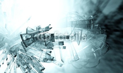 zeber, 3D futuristic background (virtuell, abstrakt, backgrounds, konzept, tiefe, 3d, leuchten, tapete, viereck, explodieren, fiktion, phantastisch, zukunft, géométrie, partikel, rendern, explosion, licht, digitales, wirklichkeit, cyber, technologie, geformt, computer, fantasy, abbildun)