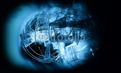 zeber, 3D futuristic background (virtuell, abstrakt, backgrounds, konzept, tiefe, 3d, leuchten, tapete, viereck, explodieren, fiktion, phantastisch, zukunft, géométrie, partikel, rendern, explosion, licht, digitales, wirklichkeit, cyber, technologie, geformt, computer, fantasy, abbildun)