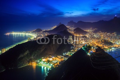 f11photo, Night view of Rio de Janeiro (brasilien, sonnenuntergänge, twilight, strand, reisen, orientierungspunkt, amerika, süden, copacabana, ipanema, hügel, downtown, küste, antennen, fels, urbano, attraktion, abend, touristen, platz, berühmt, hoch, stadt, berg, landschaftlich, tourismu)