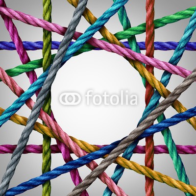 freshidea, Connected Diversity (angeschlossen, vielfalt, anders, zusammen, join, gespann, zusammenarbeit, partnerschaft, kreisförmig, kreis, leere, bunt, seil, gruppe, connection, kooperation, mustern, gefesselt, vereinigt, network, vernetzung, soziales, meeting, zentrale, runde, idee)