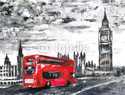 lisima, oil painting on canvas, street view of london, bus on road. Artwork. Big ben. (acryl, architektur, kunst, kunstvoll, artwork, hintergrund, big ben, schwarz, britischer, gebäude, stadt, wolkengebilde, reiseziel, zeichnung, england, englisch, europa, europäisch, berühmt, abbildung, eindrucksvoll, orientierungspunkt, london, ö)